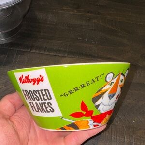 9COUNT 2006/07 VINTAGE KELLOGG'S FROSTED FLAKES CERAMIC CEREAL BOWLS TONY TIGER